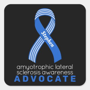 ALS Advocate Black Square Sticker