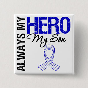 ALS Always My Hero My Son 15 Cm Square Badge