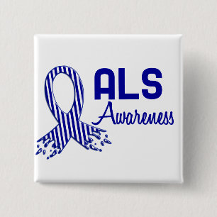 ALS Awareness 15 Cm Square Badge