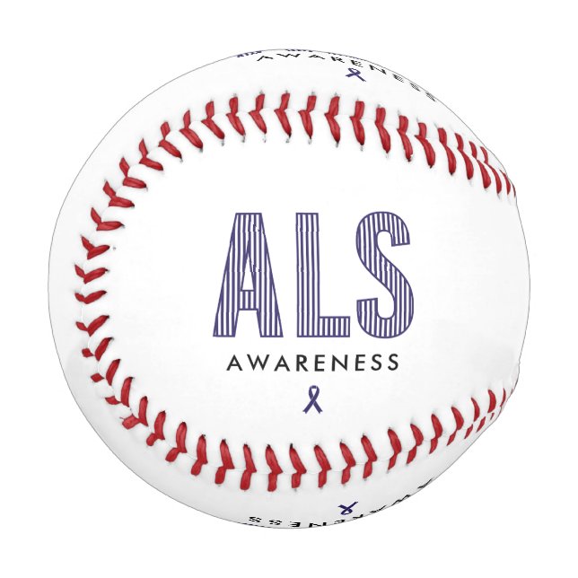 ALS Awareness Blue Ribbon Baseball (Front Left)