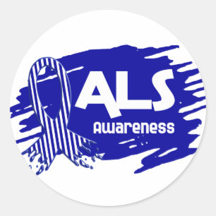 ALS Awareness F5 Classic Round Sticker