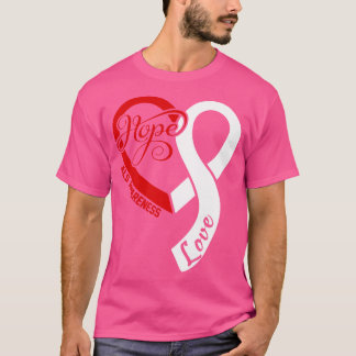 ALS Awareness Hople Love Heart Ribbon Happy Valent T-Shirt