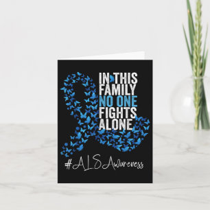 Als Awareness Month Blue Ribbon Butterflies  Card