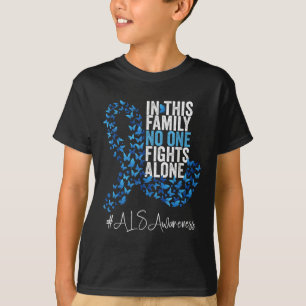 Als Awareness Month Blue Ribbon Butterflies  T-Shirt