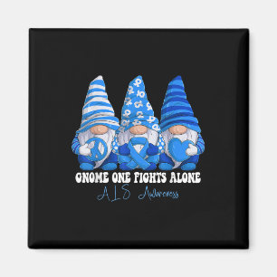 Als Awareness Month Blue Ribbon Gnomies Support Magnet