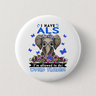 ALS Awareness Month Ribbon Gifts 6 Cm Round Badge