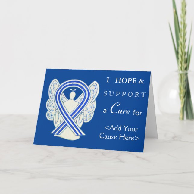 ALS Awareness Ribbon Angel Art Greeting Cards (Front)