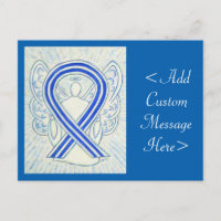 ALS Awareness Ribbon Angel Custom Art Postcard