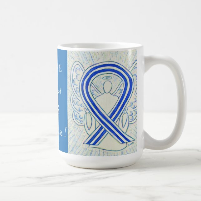 ALS Awareness Ribbon Angel Custom Mug (Right)