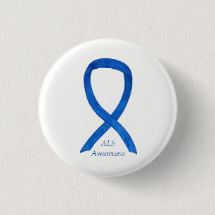 ALS Awareness Ribbon Custom Art Pin