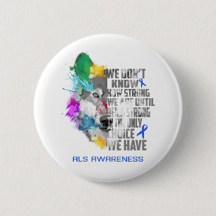 ALS Awareness Ribbon Support Gifts 6 Cm Round Badge