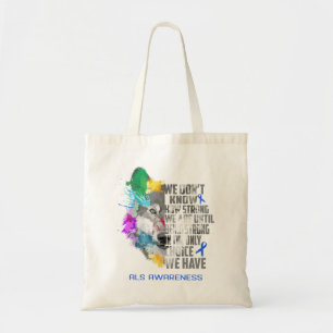 ALS Awareness Ribbon Support Gifts Tote Bag