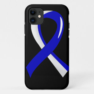 ALS Blue White Ribbon 3 Case-Mate iPhone Case