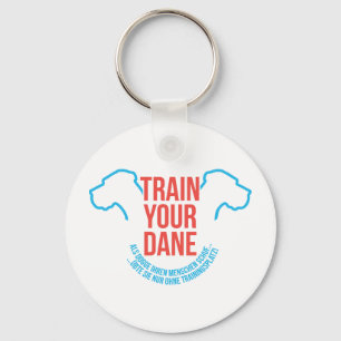 Als Dogge ihren Menschen erschuf Key Ring