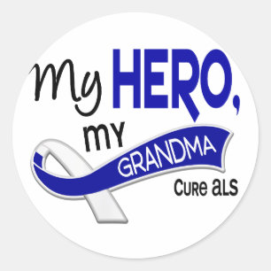 ALS My Grandma My Hero 42 Classic Round Sticker