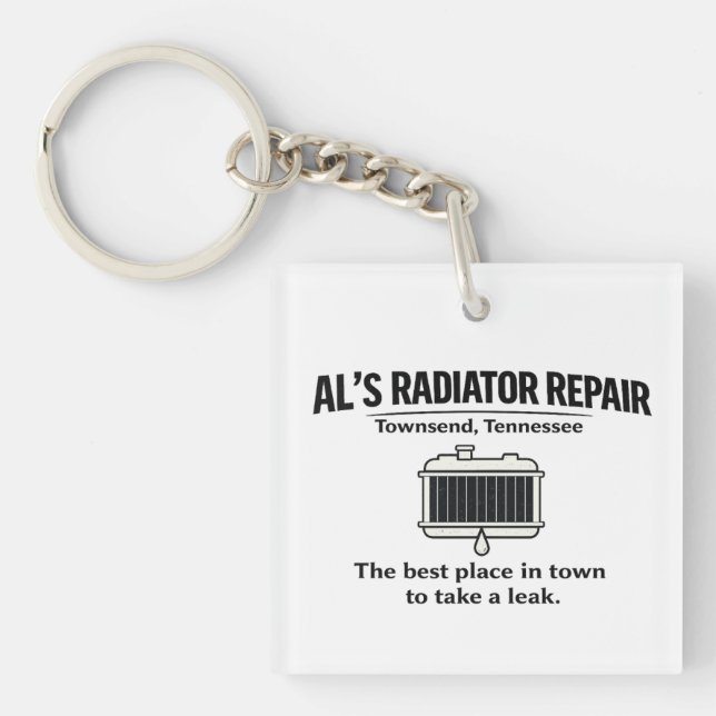 Al's Radiator keychain (Front)