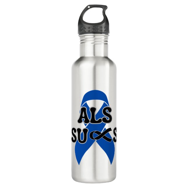 ALS Sucks   710 Ml Water Bottle (Front)