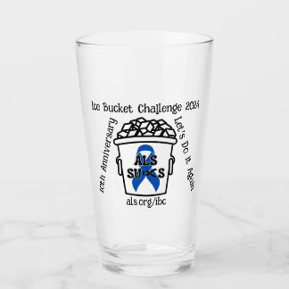 ALS Sucks Ice Bucket Challenge Glass