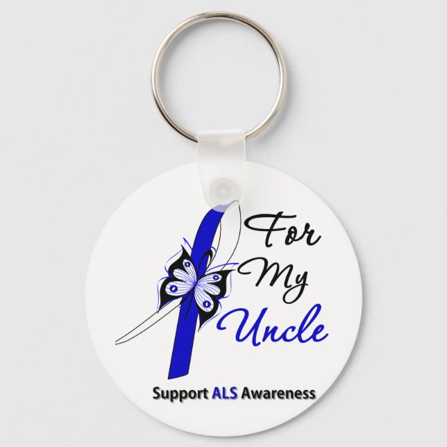 ALS Support For My Uncle Key Ring (Front)