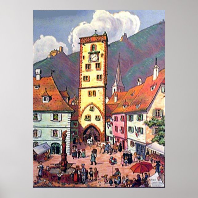 Alsace and Lorraine Vintage Print (Front)