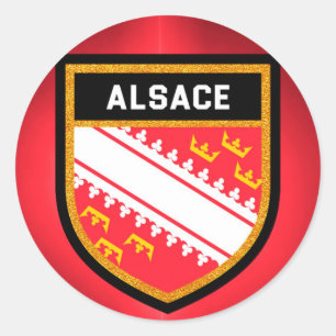 Alsace Flag Classic Round Sticker
