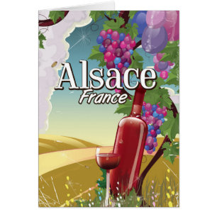 Alsace France lazy afternoon wine poster