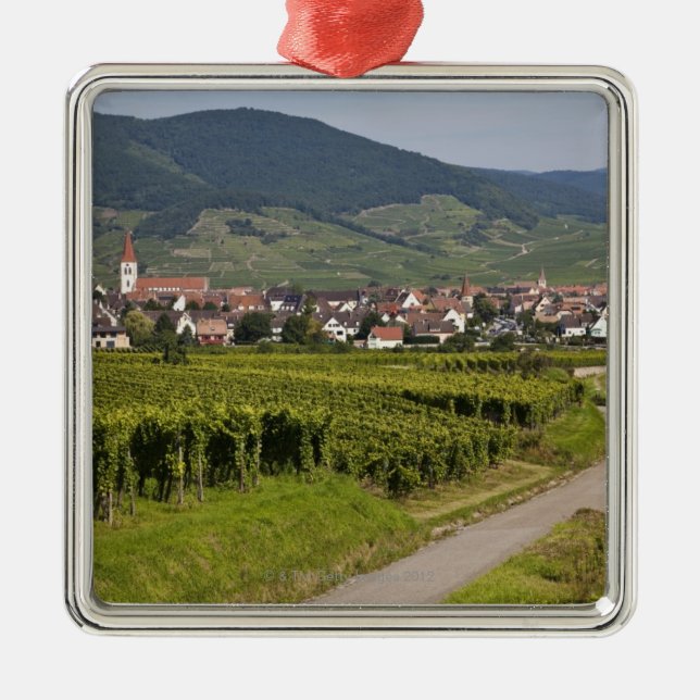 Alsace, France Metal Tree Decoration (Front)