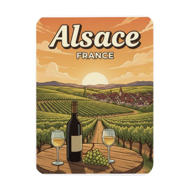 Alsace France Travel Magnet (Vertical)