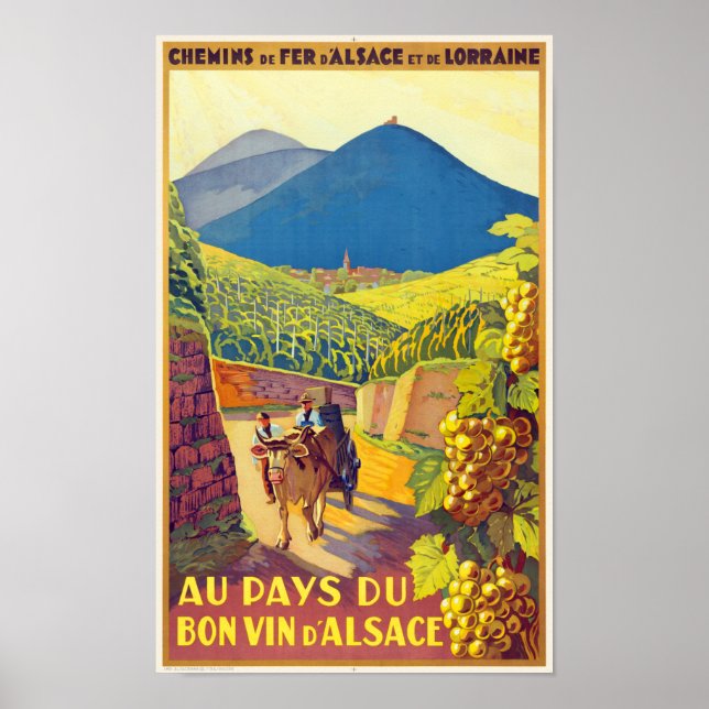 Alsace France Vintage Poster 1920s (Front)
