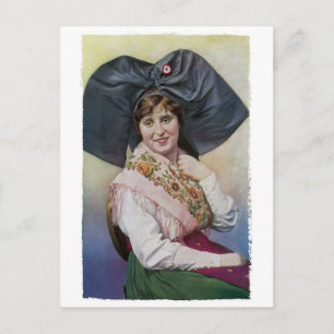 Alsace Girl Postcard