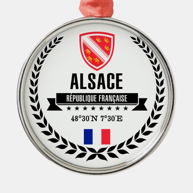Alsace Metal Tree Decoration (Front)