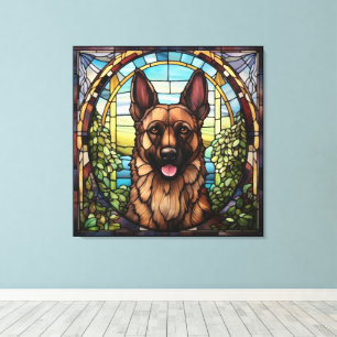 Alsatian Dog Canvas Art