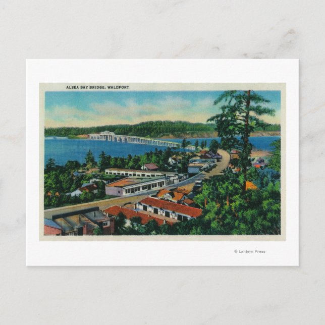 Alsea Bay Bridge in Waldport, Oregon Postcard (Front)
