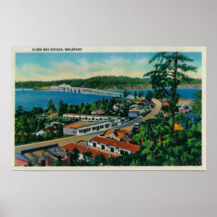 Alsea Bay Bridge in Waldport, Oregon Poster