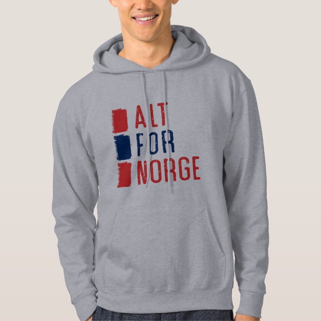 Alt For Norge Norwegian Motto Hoodie (Front)