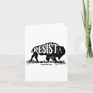 Alt Us National Park Resist Service T Shirt Bison Card