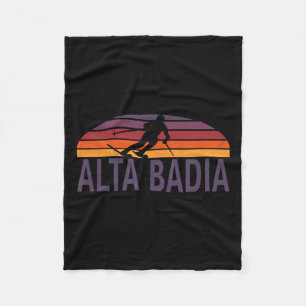 Alta Badia Dolomites Italy Ski Resort Snowboarding Fleece Blanket