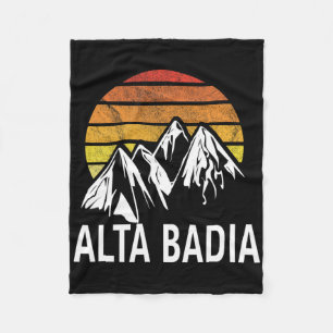 Alta Badia Dolomites Italy Ski Resort Snowboarding Fleece Blanket