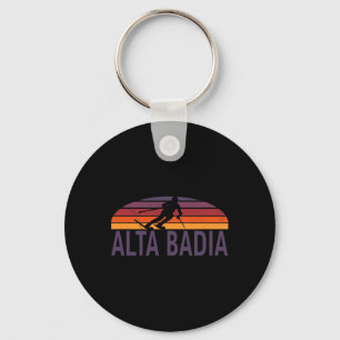 Alta Badia Dolomites Italy Ski Resort Snowboarding Key Ring