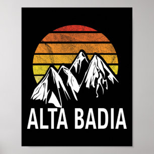 Alta Badia Dolomites Italy Ski Resort Snowboarding Poster