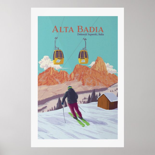 Alta Badia Ski Resort Poster (Front)
