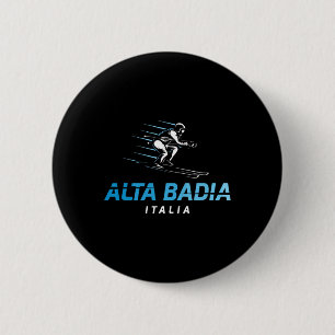 Alta Dia Italy Ski Resort Retro Skiing 6 Cm Round Badge