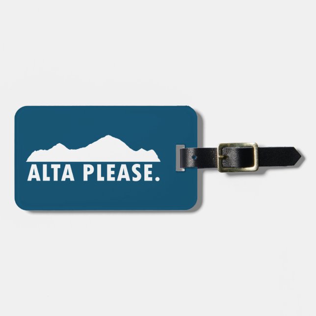 Alta Please Luggage Tag (Front Horizontal)