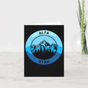 Alta Ski Utah Souvenir Skier Skiing Snowboarding M Card