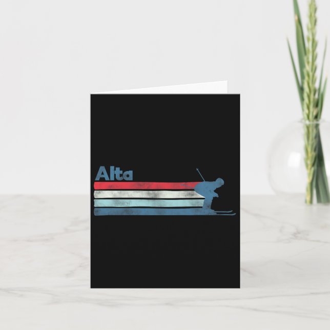 Alta Utah Retro Ski  Card (Front)