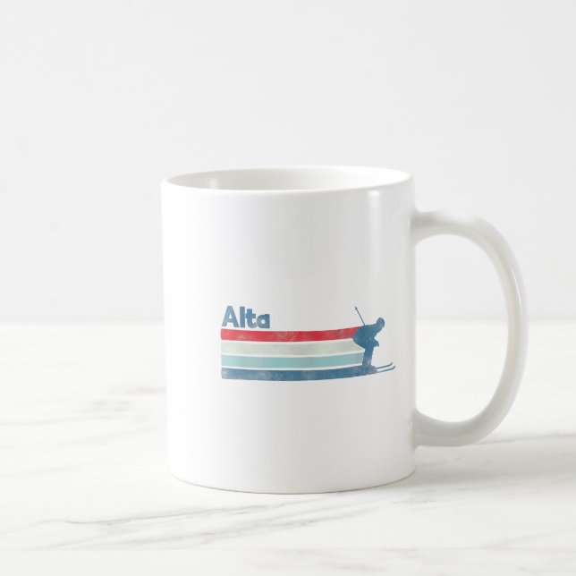 Alta Utah Retro Ski  Coffee Mug (Right)