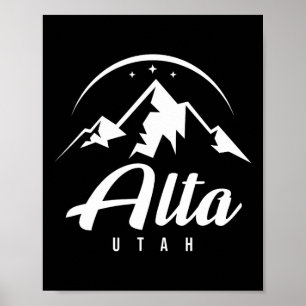 Alta Utah Ski Resort Skiing Snowboarding  Poster