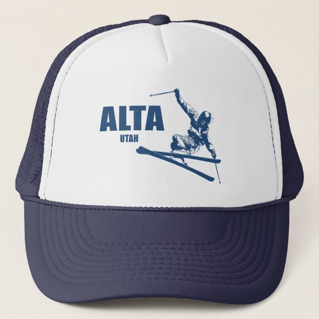 Alta Utah Skier Trucker Hat (Front)