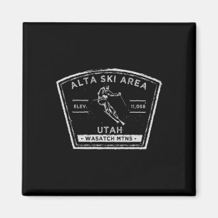 Alta Utah Snow Skiing  Magnet