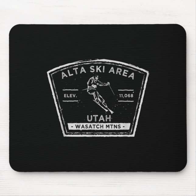 Alta Utah Snow Skiing  Mouse Pad (Front)